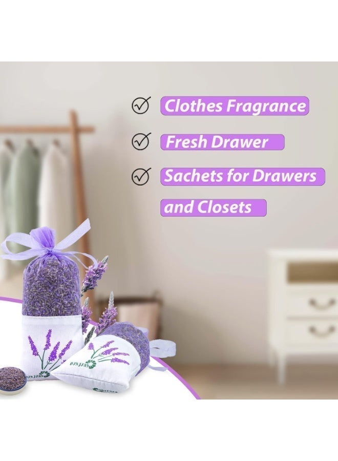 ChicAbode 8 Packs Lavender Sachets, Natural Lavender Dried Flower Bag, for Drawers and Closets Fresh Scents, Home Fragrance Sachet Sleep, Deodorizer Freshener for Drawers and Closets, Purple Sachets - Image 5